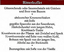 Grillfest / Jubiläum 2015 (Bild: Ritterbuffet, zum Vergrößern ins Bild klicken